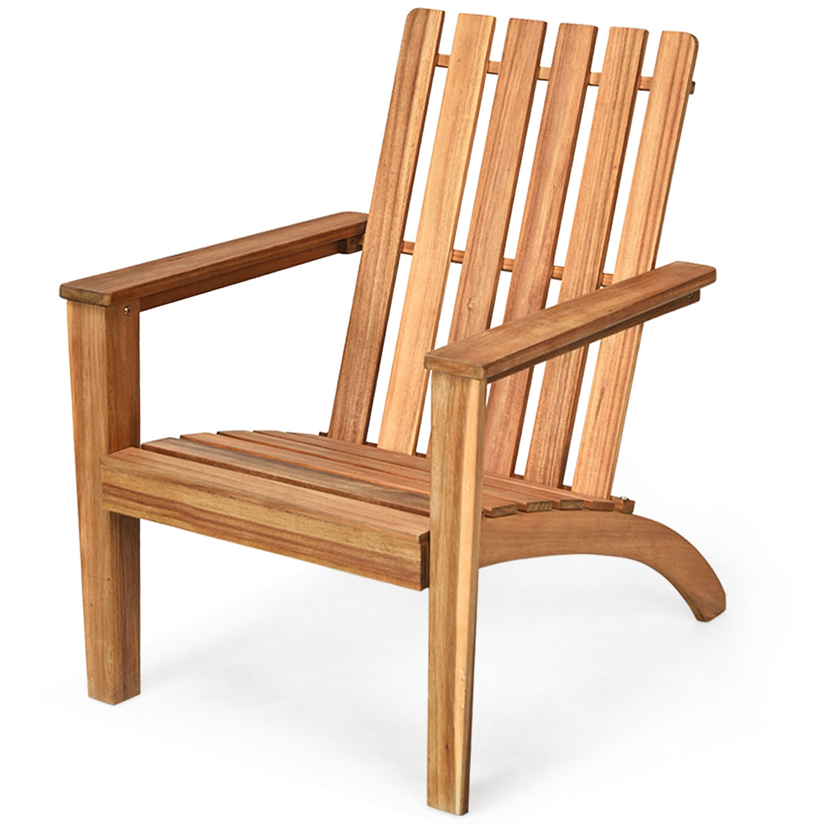 Costway Silla Adirondack de Madera Acacia de Jardín Ergonómico con Apoyabrazos Sillón para Balcón Patio Piscina Terraza 69 x 73 x 85 cm