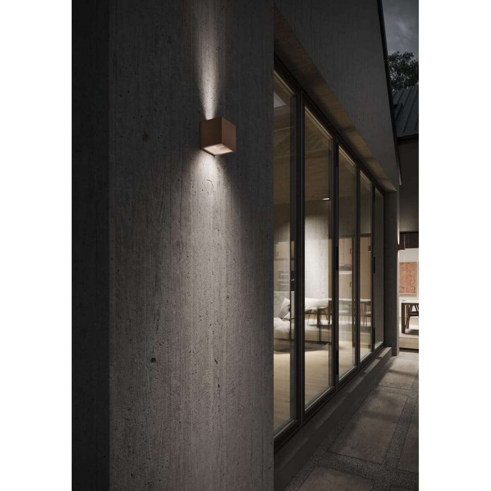 Cube LED Aplique de Pared 3000K Up/Down Rust - LIGHT-POINT - Terraza - Aluminio