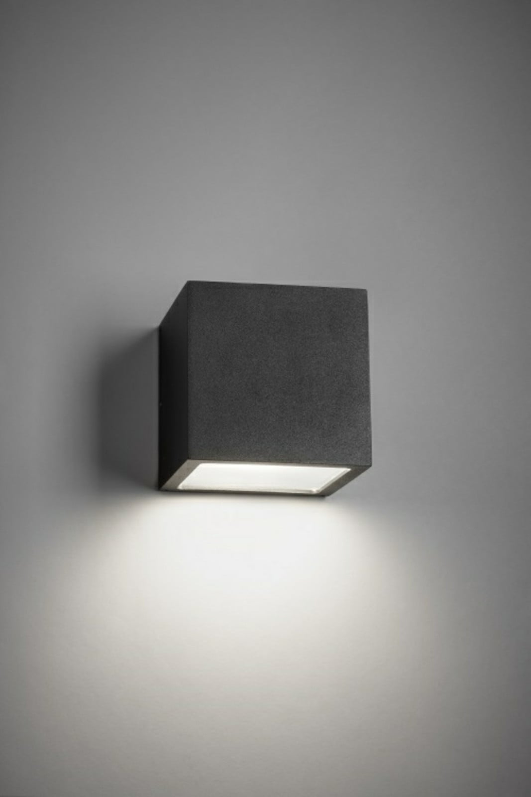 Cube LED Aplique Exterior 3000K Down Negro - LIGHT-POINT - Terraza - Aluminio