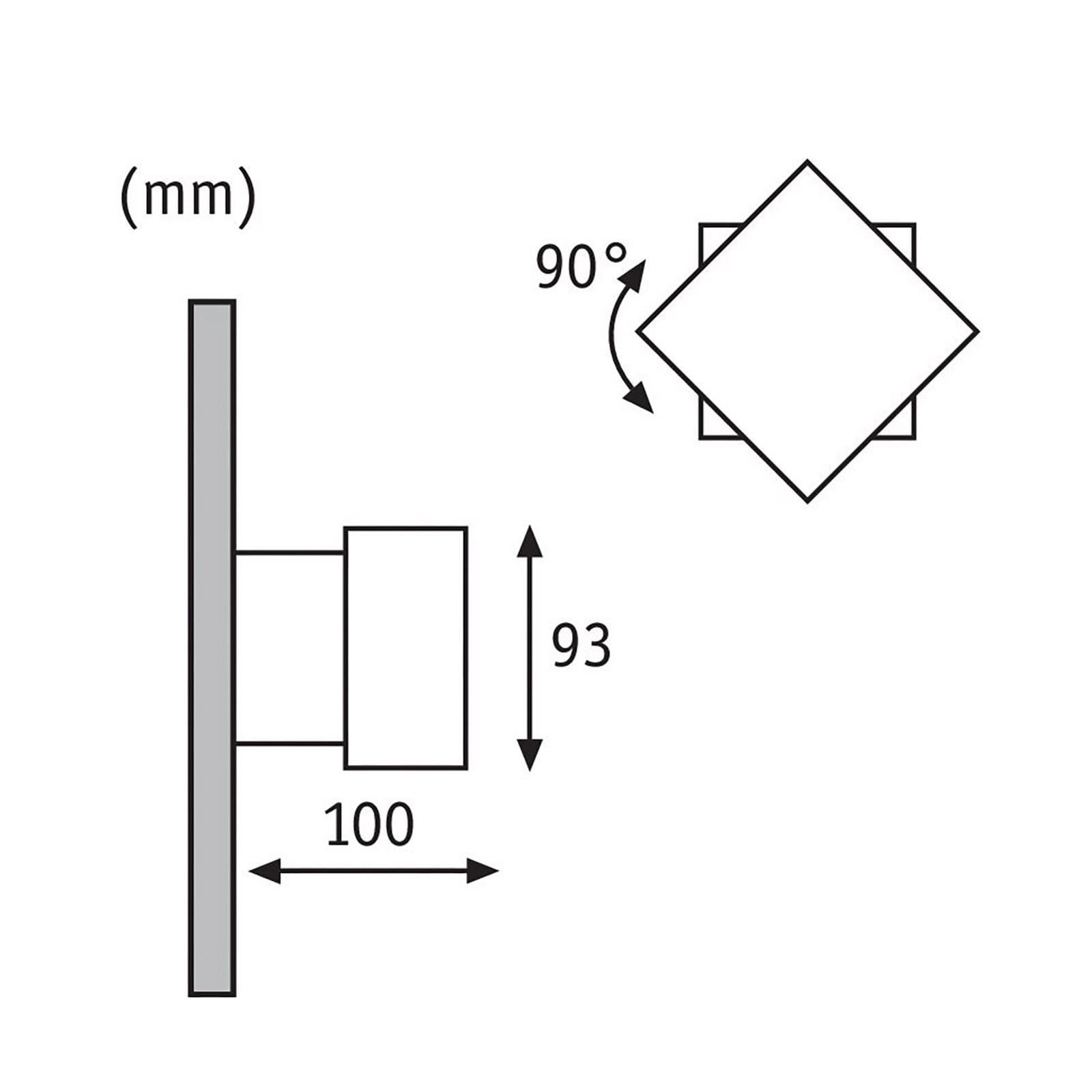 Cybo Aplique Exterior 10x10 Blanco - Paulmann - Moderno - Metal - Angular