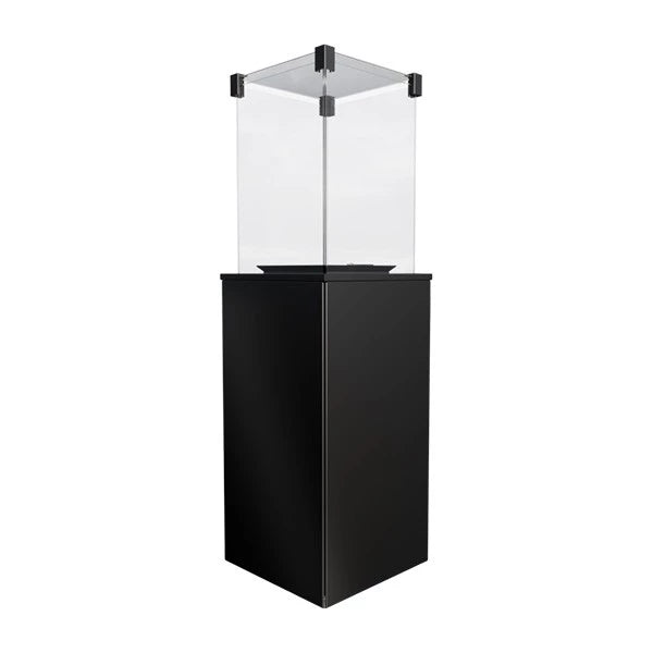 Deluxe Patio Remote outdoor chimenea de gas - negro