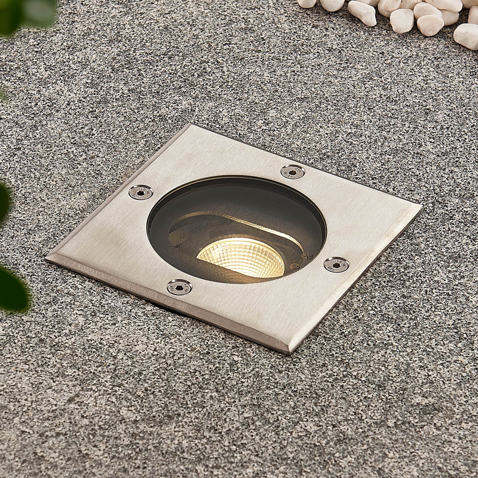 Doris LED Square Spot Exterior Empotrable de Suelo Steel - Lucande - Moderno - Metal - Angular
