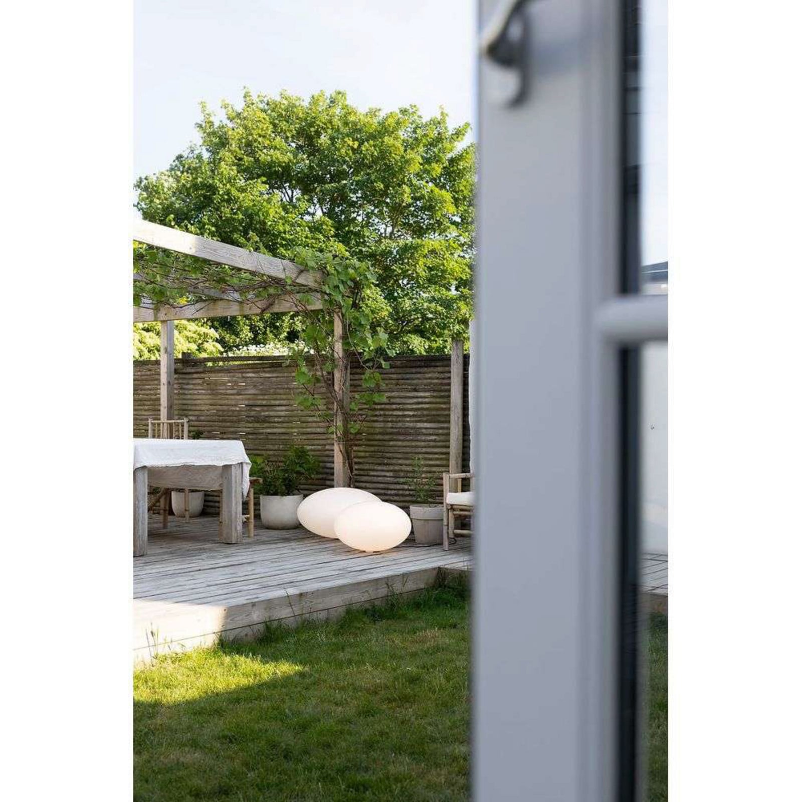 Eggy Pop Out Lámpara para Exterior Ø32 (5m) Opal White - Cph Lighting - Terraza - Plástico