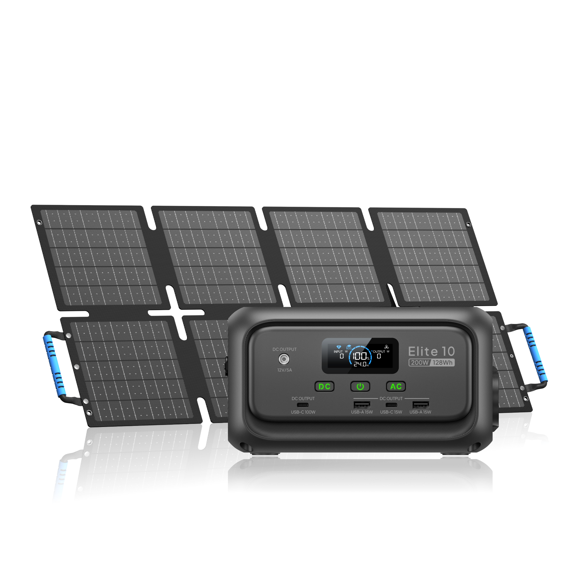 Elite 10 + 60W Elite 10+60 W Solar | 200 W 128 Wh | 60 W Kit solar
