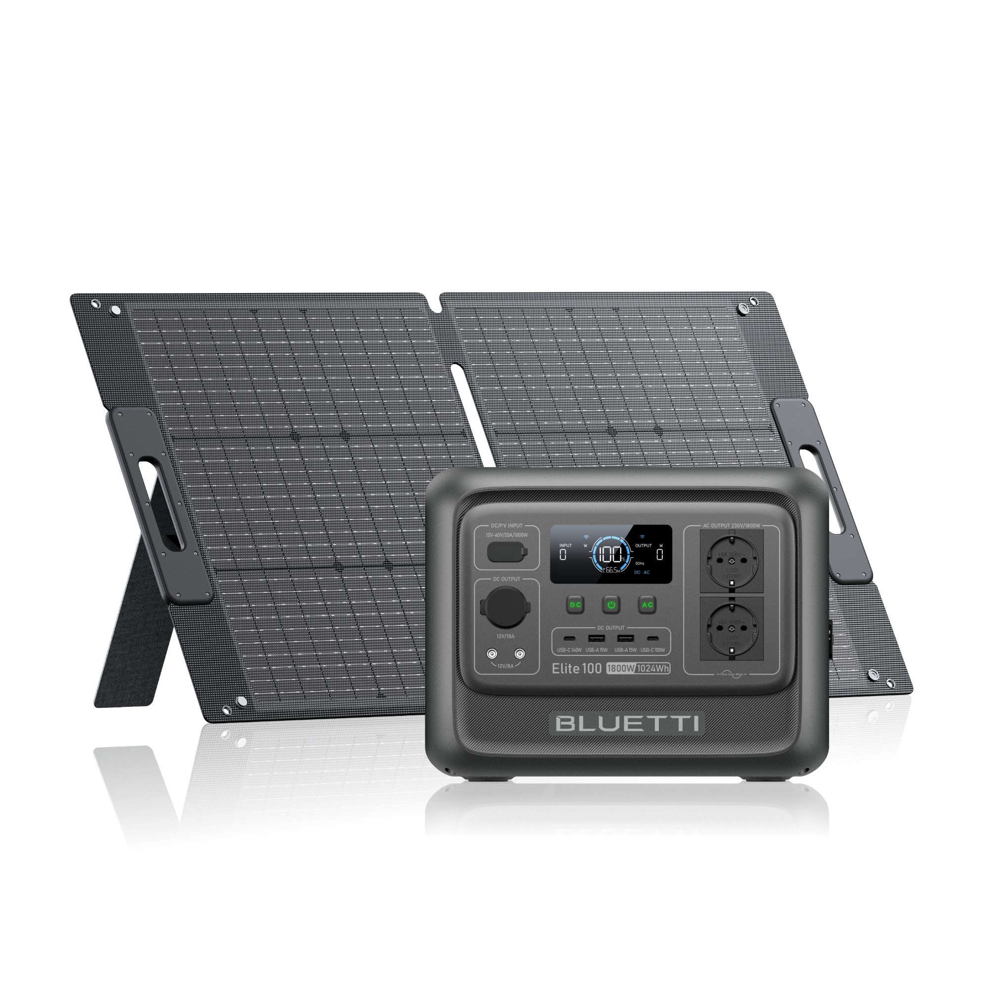 Elite 100 V2 + 100 W Elite 100 V2 + 100 W Solar | 1.800 W 1.024 Wh | 100 W Solar kit