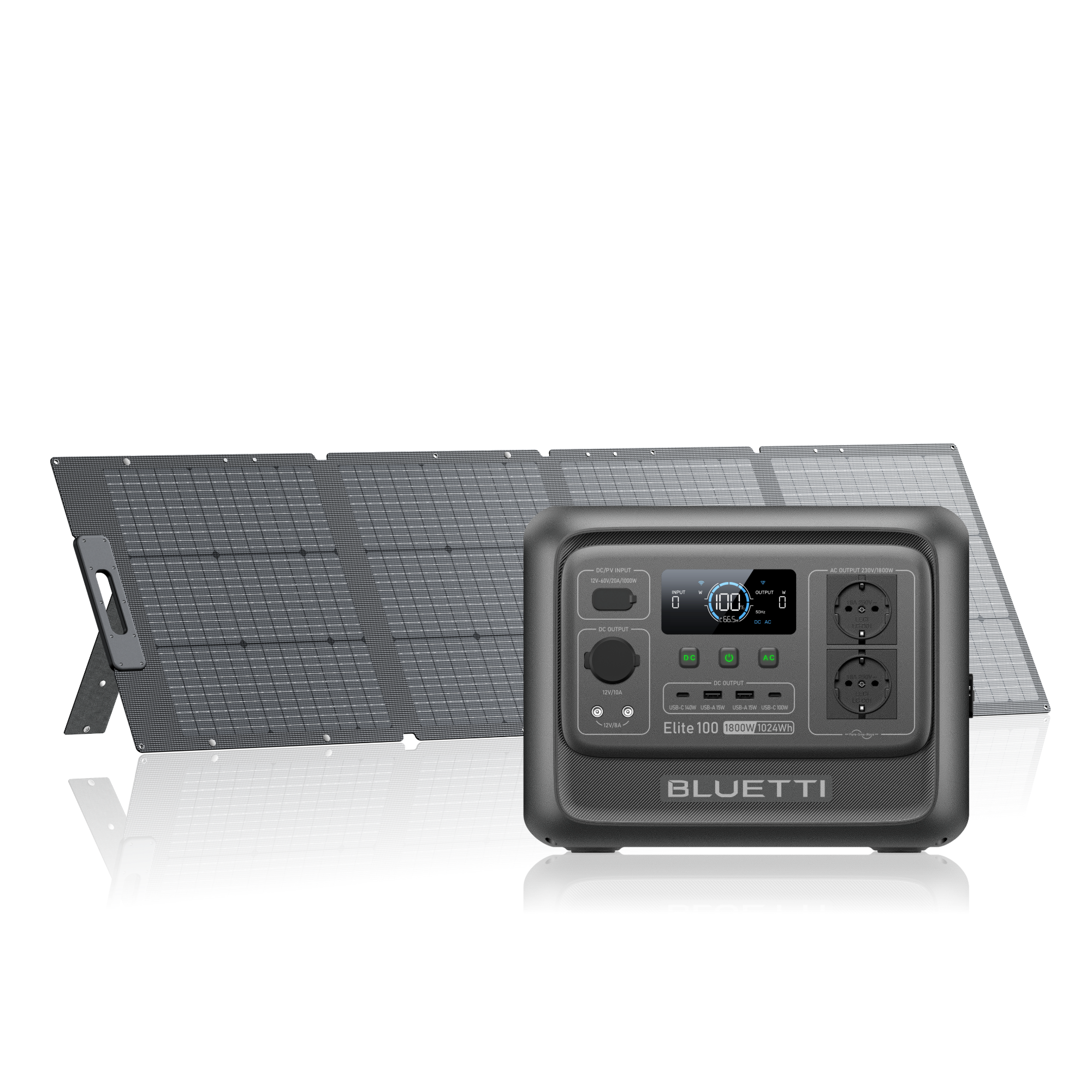 Elite 100 V2 + 200W Elite 100 V2 + 200W Solar | 1.800 W 1.024 Wh | 200 W Solar kit