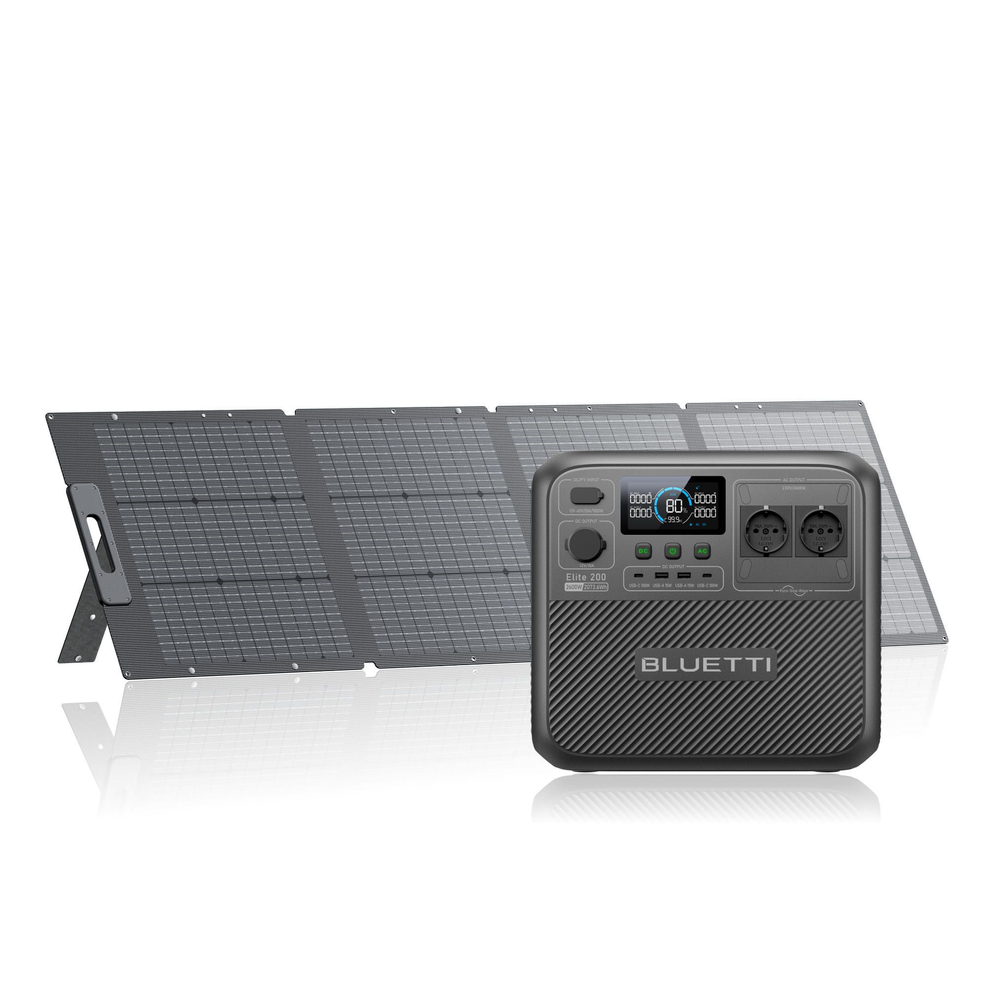 Elite 200 V2+200W Elite 200 V2+200W Solar | 2600 W 2073.6WH 200 Solar kit