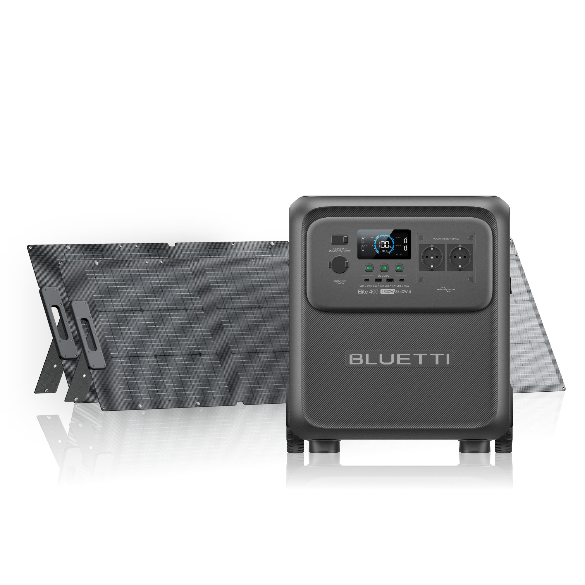 Elite 400+2*200W Elite 400+2*200W | 2.600W 3.840Wh Kit solar de 400 W