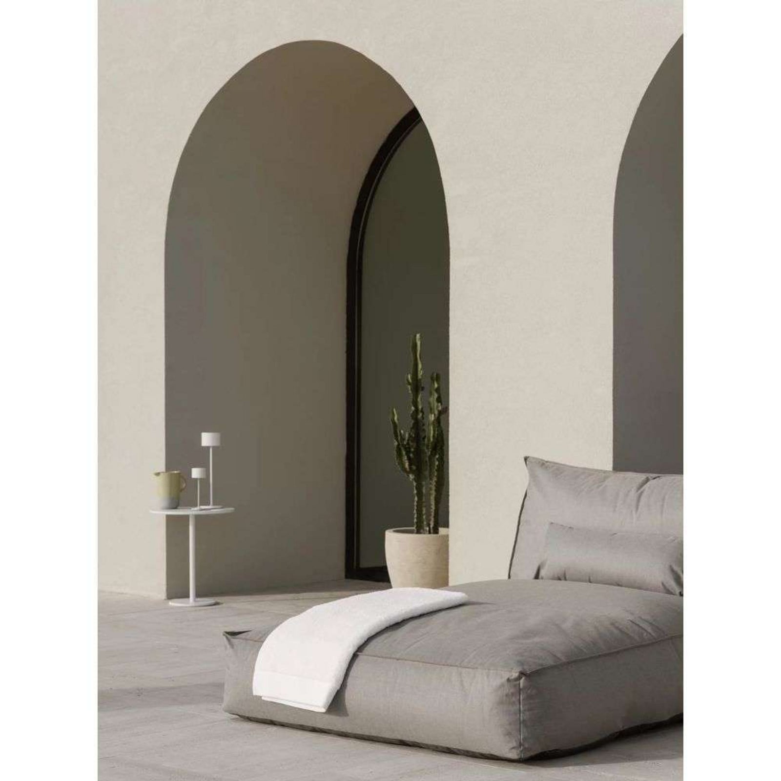 Farol Portable Lámpara de Sobremesa Mini Warm Gray - Blomus - Terraza - Aluminio