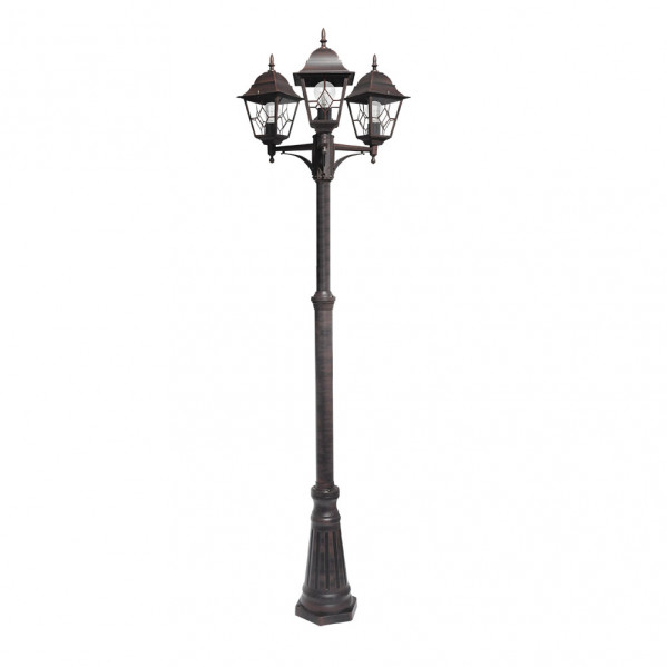 - Farola Marron Para Jardin Bootes En Aluminio, De 3 Luces