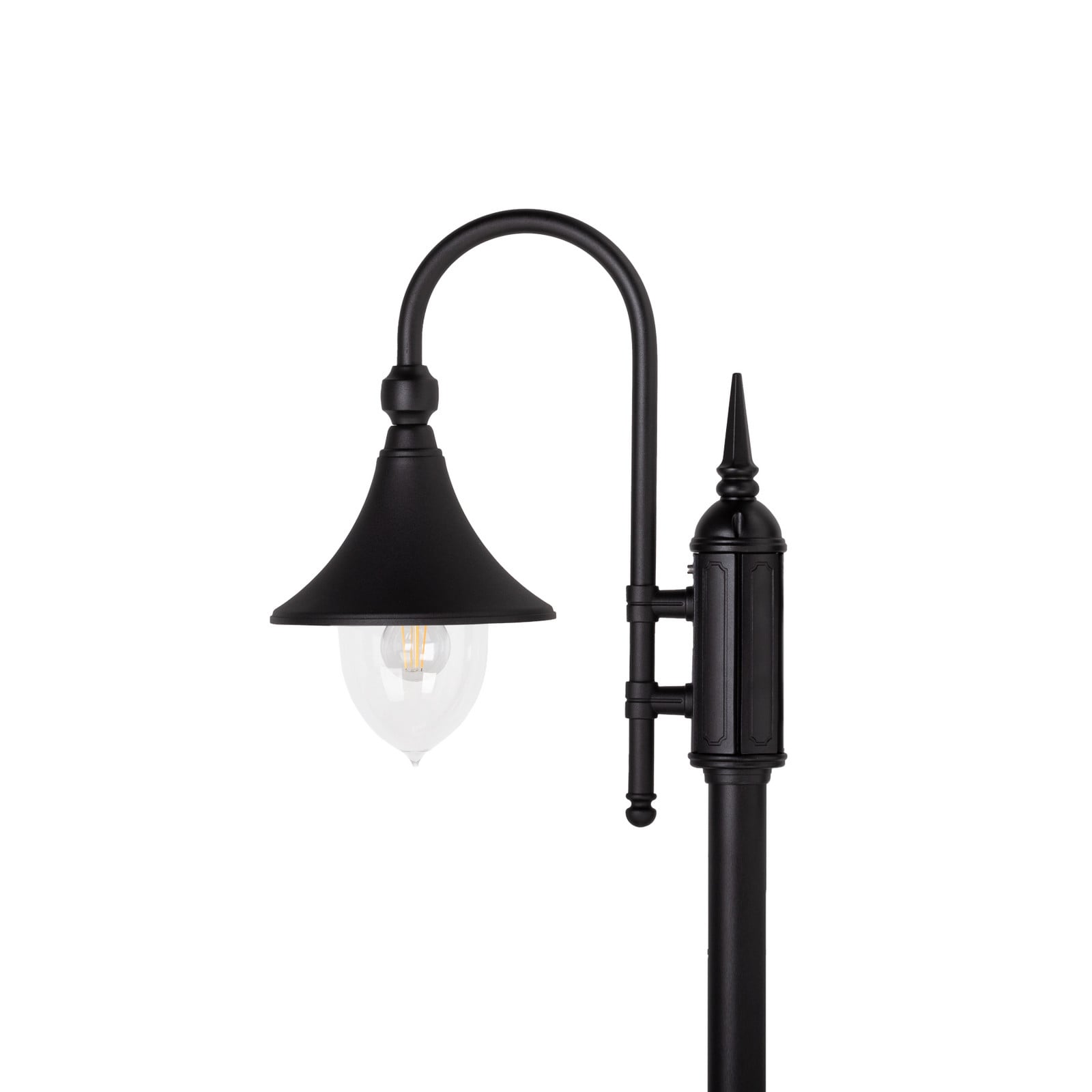 Florence 1 Lámpara Exterior tipo Farola con Anclaje Negro - Norlys - Terraza - Aluminio