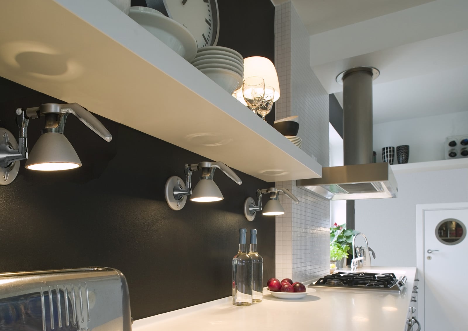 Fortebraccio Aplique de Pared Blanco E14 - Luceplan - Sala de estar / salón - Metal