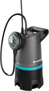 GARDENA Bomba sumergible 2 en 1 para aguas sucias 20000 BASIC, 20.000 l/h, con interruptor de flotador
