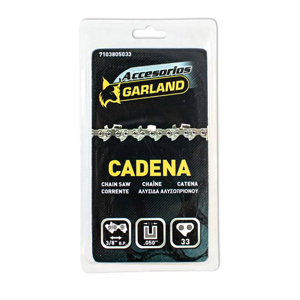 Garland 7103805033 - Cadena 3/8’’ b.p.-0.050’’ - 33 Eslabones para Motosierras