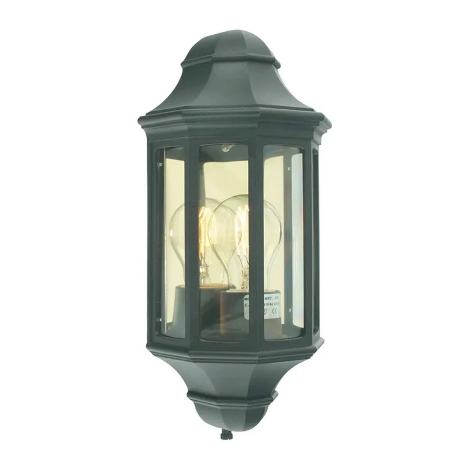 Genova Mini Aplique Exterior Negro - Norlys - Terraza - Aluminio