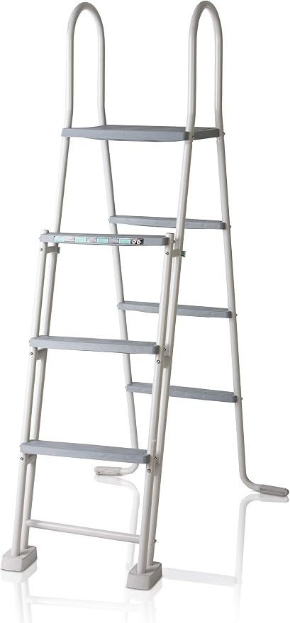 Gre ES1213 Escalera acero galvanizado piscinas elevadas 3 peldaños 134 cm