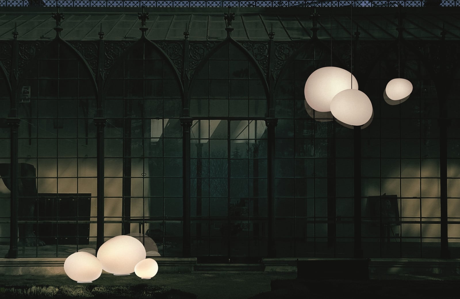 Gregg Exterior Lámpara Colgante XL Blanco - Foscarini - Terraza - Plástico