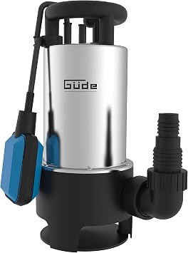 Güde 94639 GS 1103 Pi Bomba sumergible de aguas residuales, 230 V, 1100 W, Plata/Azul/Negro