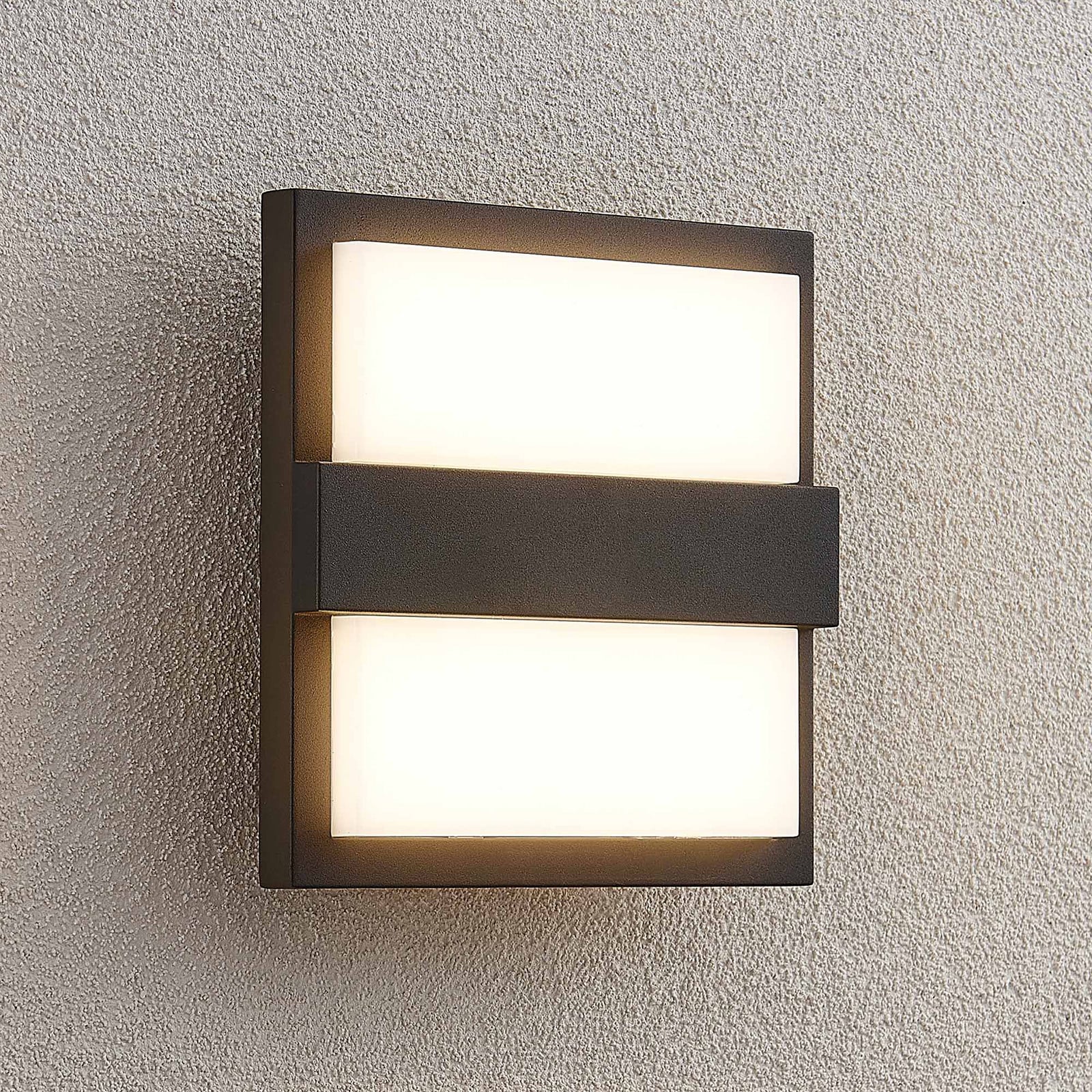 Gylfi LED ExteriorAplique de Pared Graphite - Lucande - Terraza - Moderno - Metal - Angular