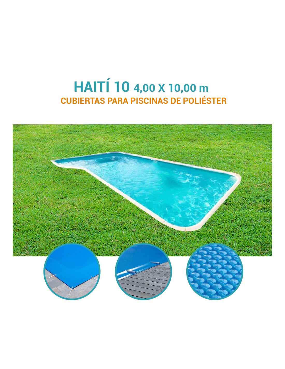 Haití 10| 10 x 4m | Cubiertas piscina de poliéster DTP