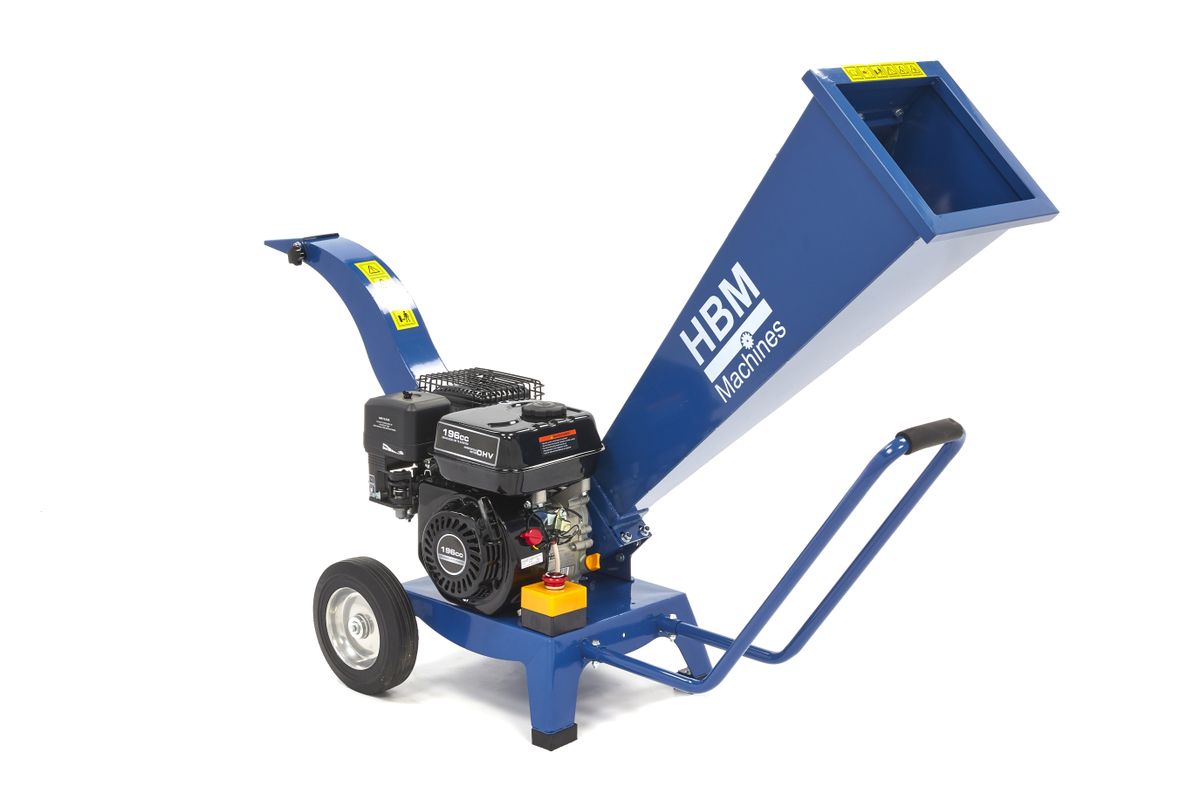 HBM biotrituradora de gasolina - trituradora de madera 4 tiempos 6,5 CV - 196 cm³