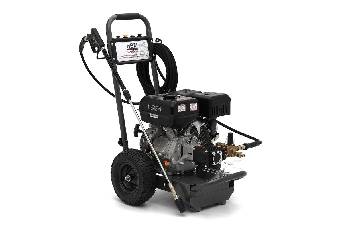 HBM Hidrolimpiadora profesional de gasolina de 4 tiempos 275 BAR - 14 CV / 420 cc