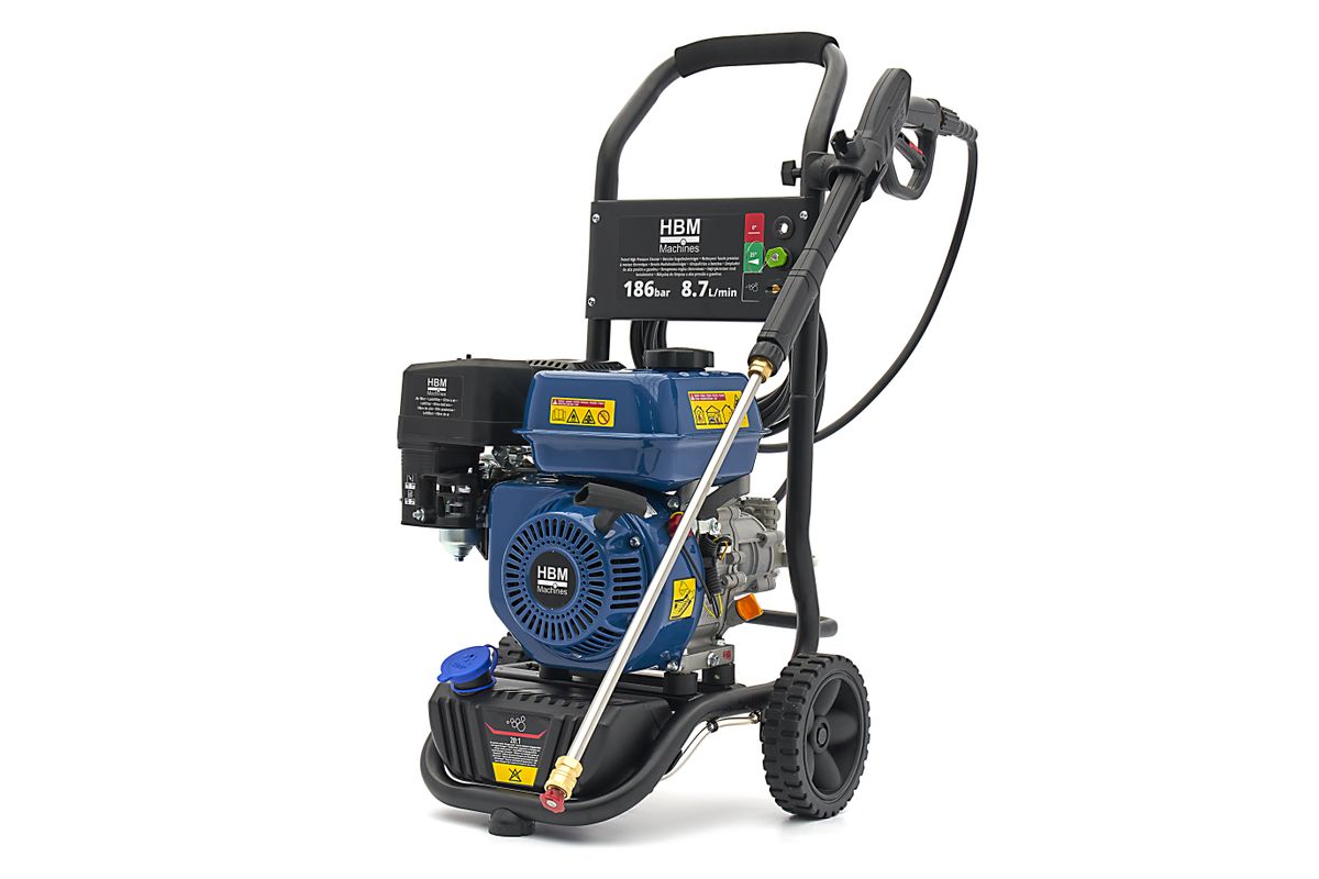 HBM limpiadora de alta presión de gasolina 186 bar 8,7 L/min 196 cc