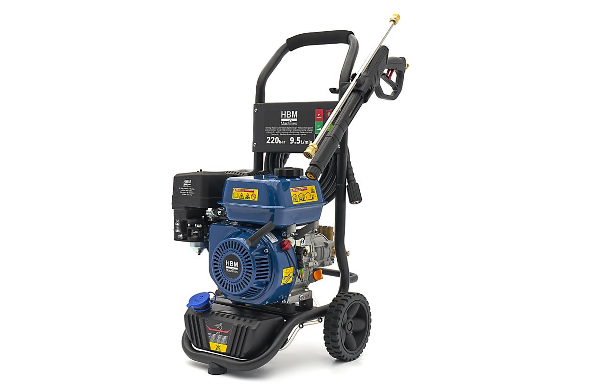 HBM limpiadora de alta presión de gasolina 220 bar 9,5 L/min 208 cc