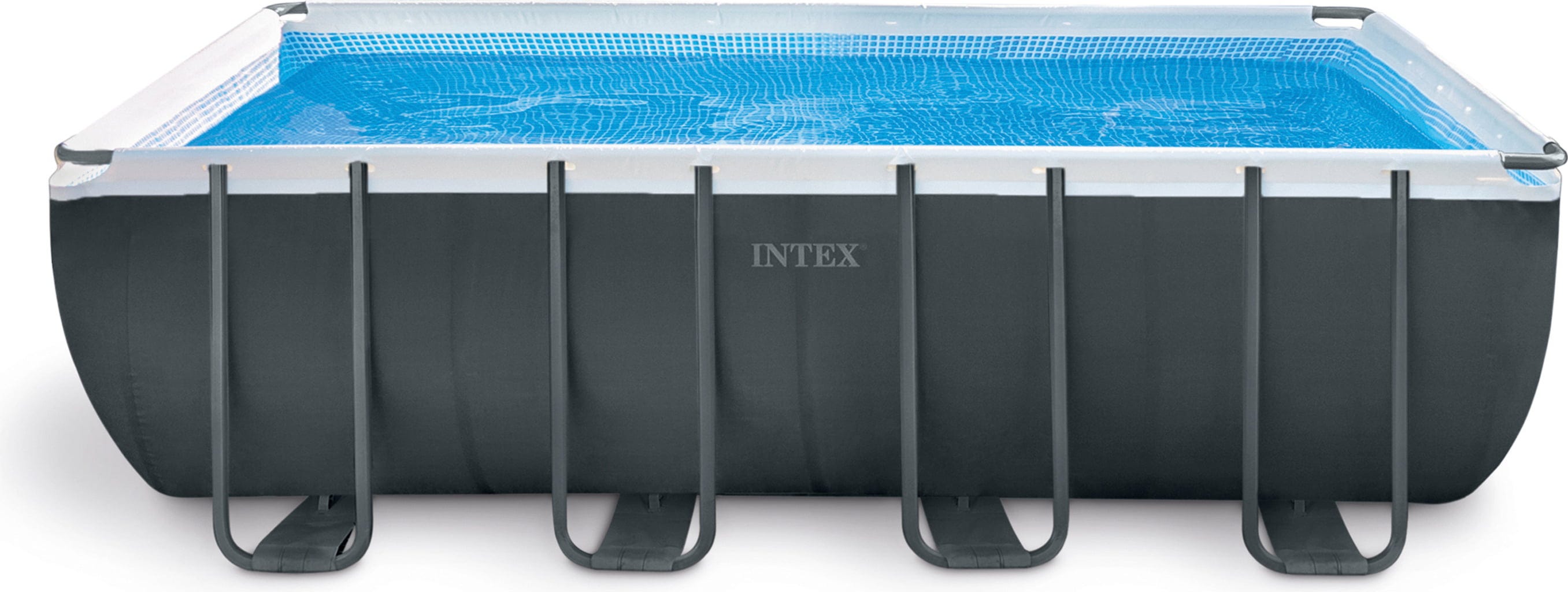 Intex Frame Pool Ultra Quadra XTR 549 x 274 x 132 cm - Set mit Pool, Sandfilteranlage SX1500 GN, Anschlüssen, Sicherheitsleiter, Abdeck- sowie Bodenschutzplane