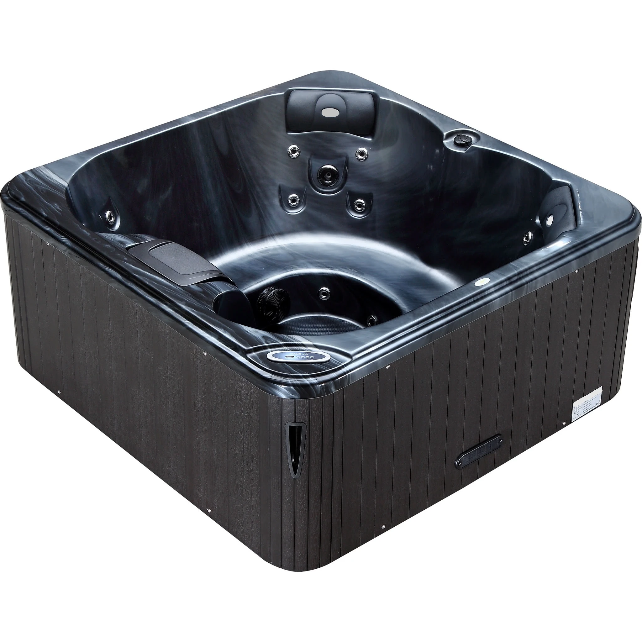 Jacuzzi 4-5 personas 160x160 cm Mallorca Edición Negra