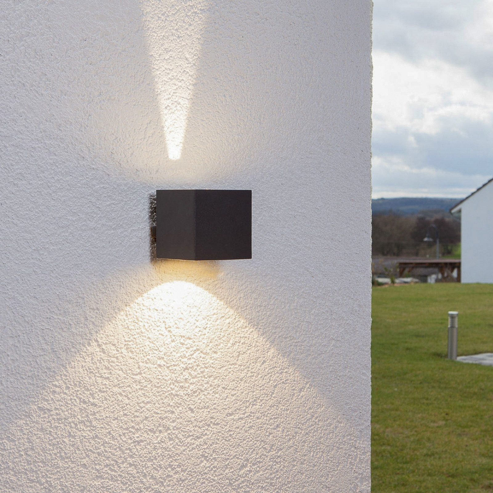 Jarno Aplique Pared Exterior Graphite - Lucande - Balcón - Moderno - Metal - Angular