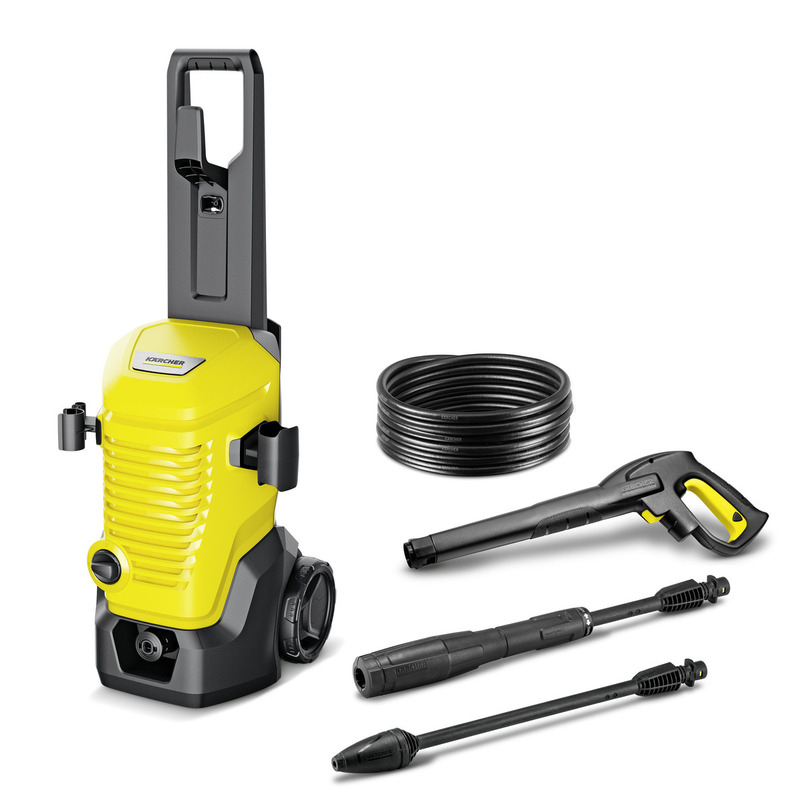 Kärcher K 4 WCM Limpiadora de alta presión o Hidrolimpiadora Vertical Eléctrico 420 l/h 1800 W Negro, Amarillo