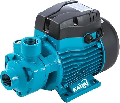 KATSU Bomba de Agua Periférica Centrífuga Eléctrica Industrial 1 HP 220V para Agua Limpia, Adecuada para Granja Jardín Piscina Estanque Tanque 151116