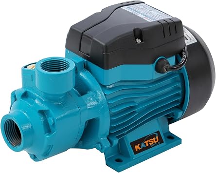 KATSU Bomba de Agua Periférica Centrífuga Eléctrica Industrial 1/2HP 220V para Agua Limpia, Adecuada para Granja Jardín Piscina Estanque Tanque 151112