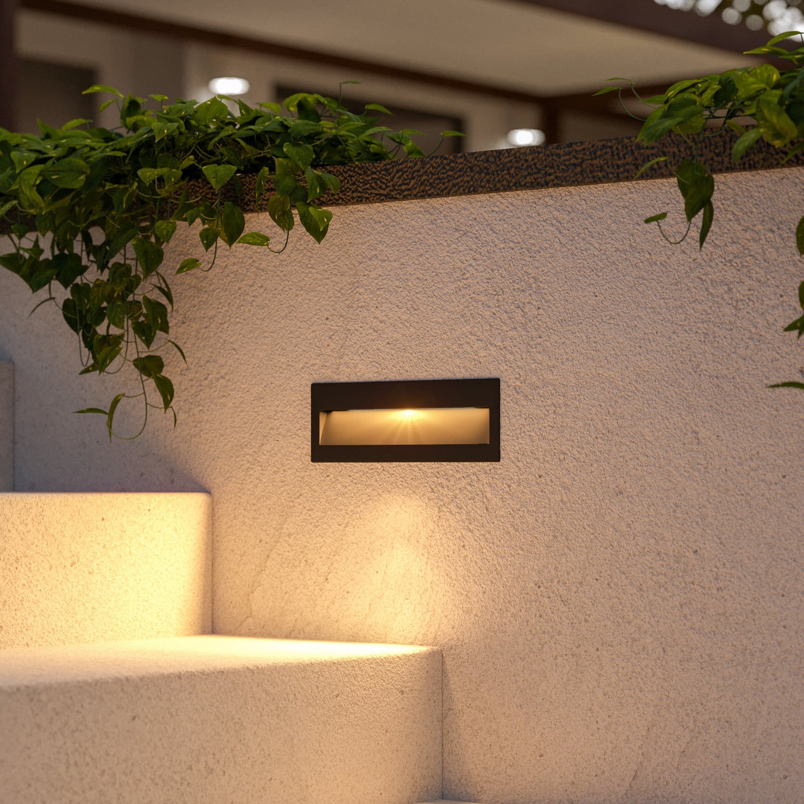Lámpara de exterior Loya IP54 rectangular gris oscuro - Lucande - Terraza - Moderno - Aluminio