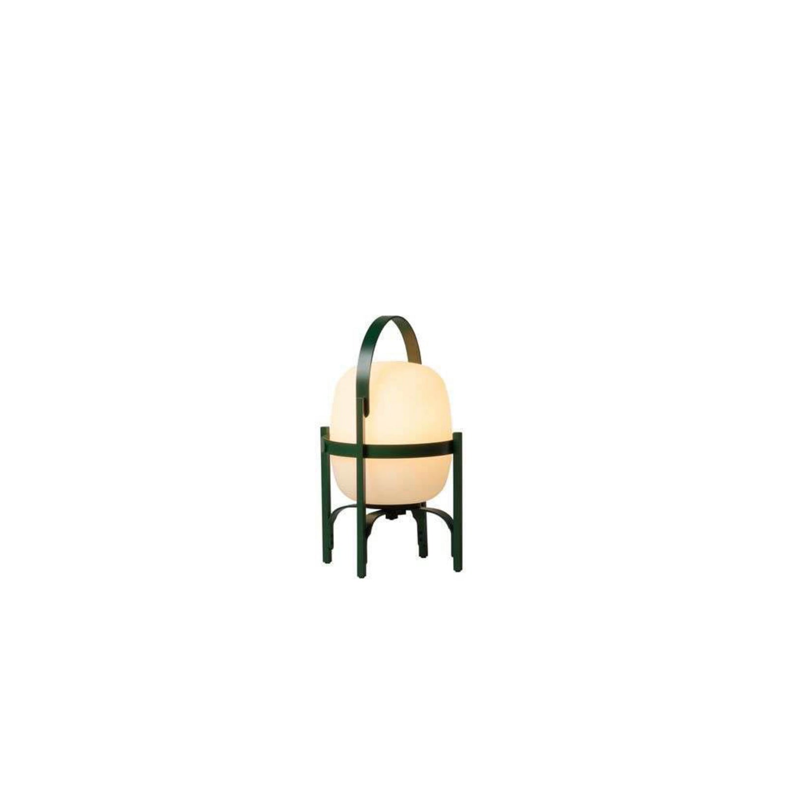 Lámpara de mesa Cestita Alubat IP65 English Green - Santa & Cole - Comedor - Aluminio