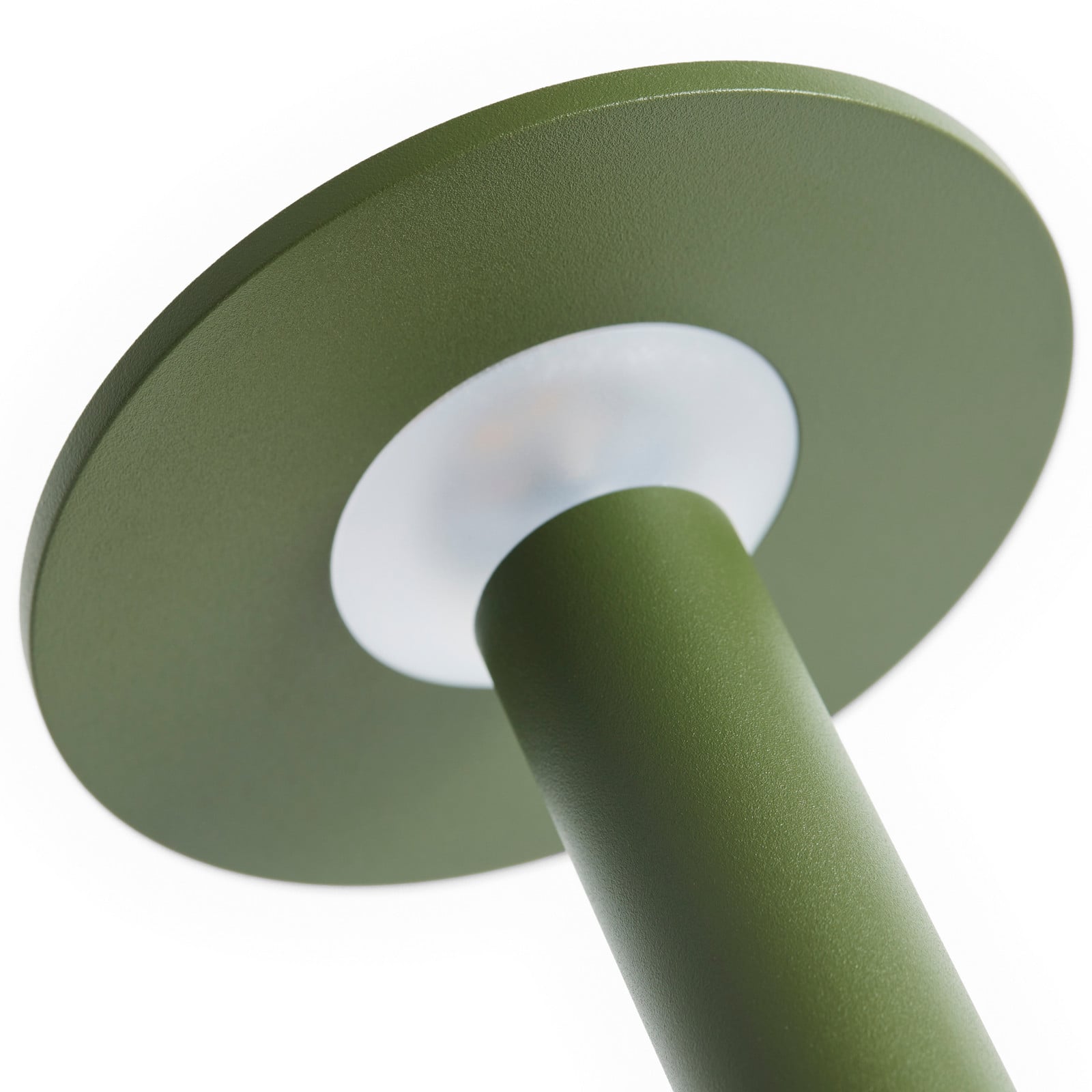 Lámpara de mesa LED portátil recargable HOST, verde oliva, 22 cm, IP44 - HAY HOST PORTABLE - Sala de estar / salón - Moderno - Aluminio - Con pantalla