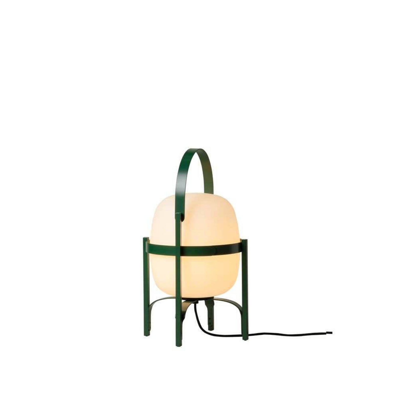 Lámpara de mesa para exteriores Cesta IP65 English Green - Santa & Cole - Comedor - Aluminio