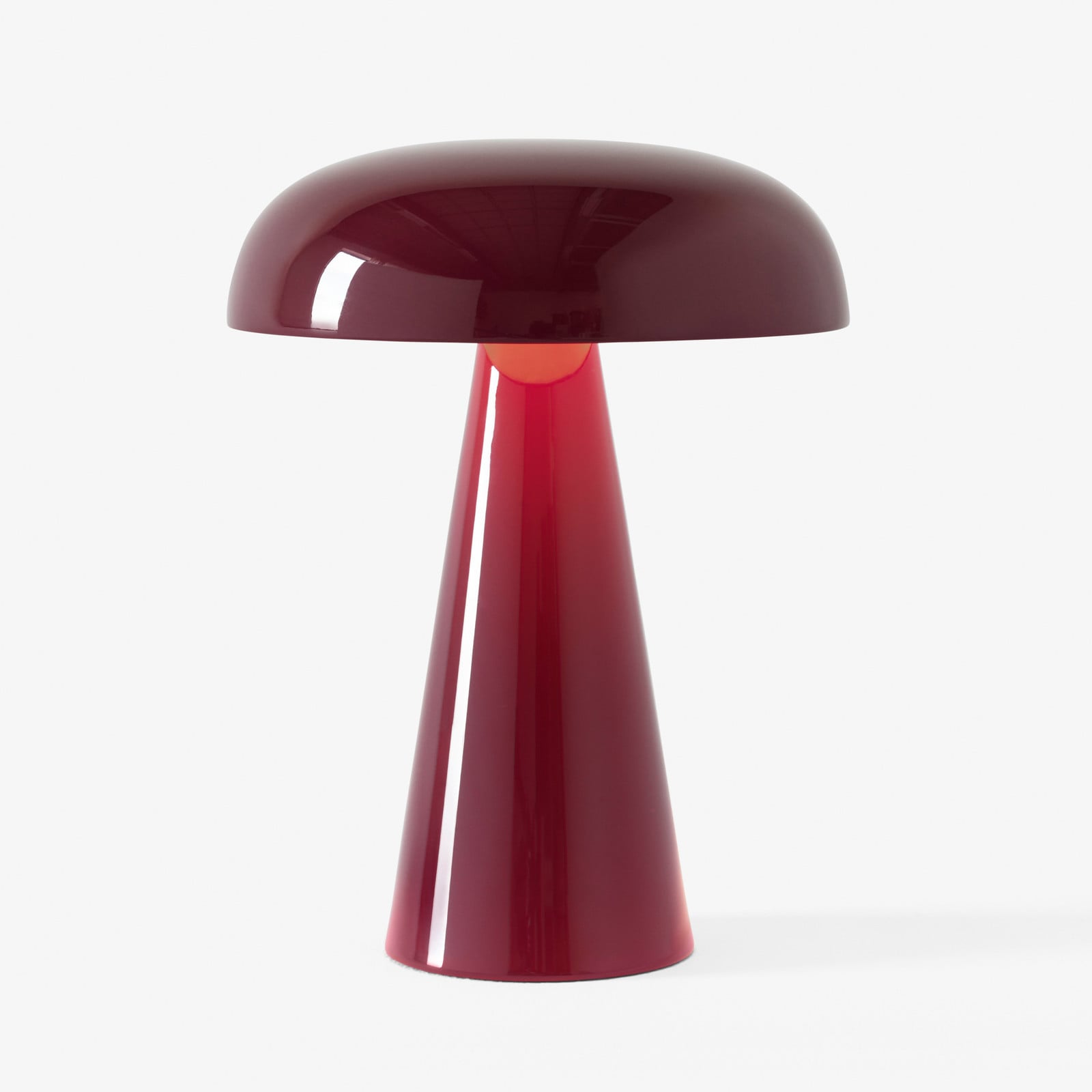 Lámpara de mesa portátil Como SC53 Rojo Marrón - &Tradition - Sala de estar / salón - Diseño - Metal - Con pantalla