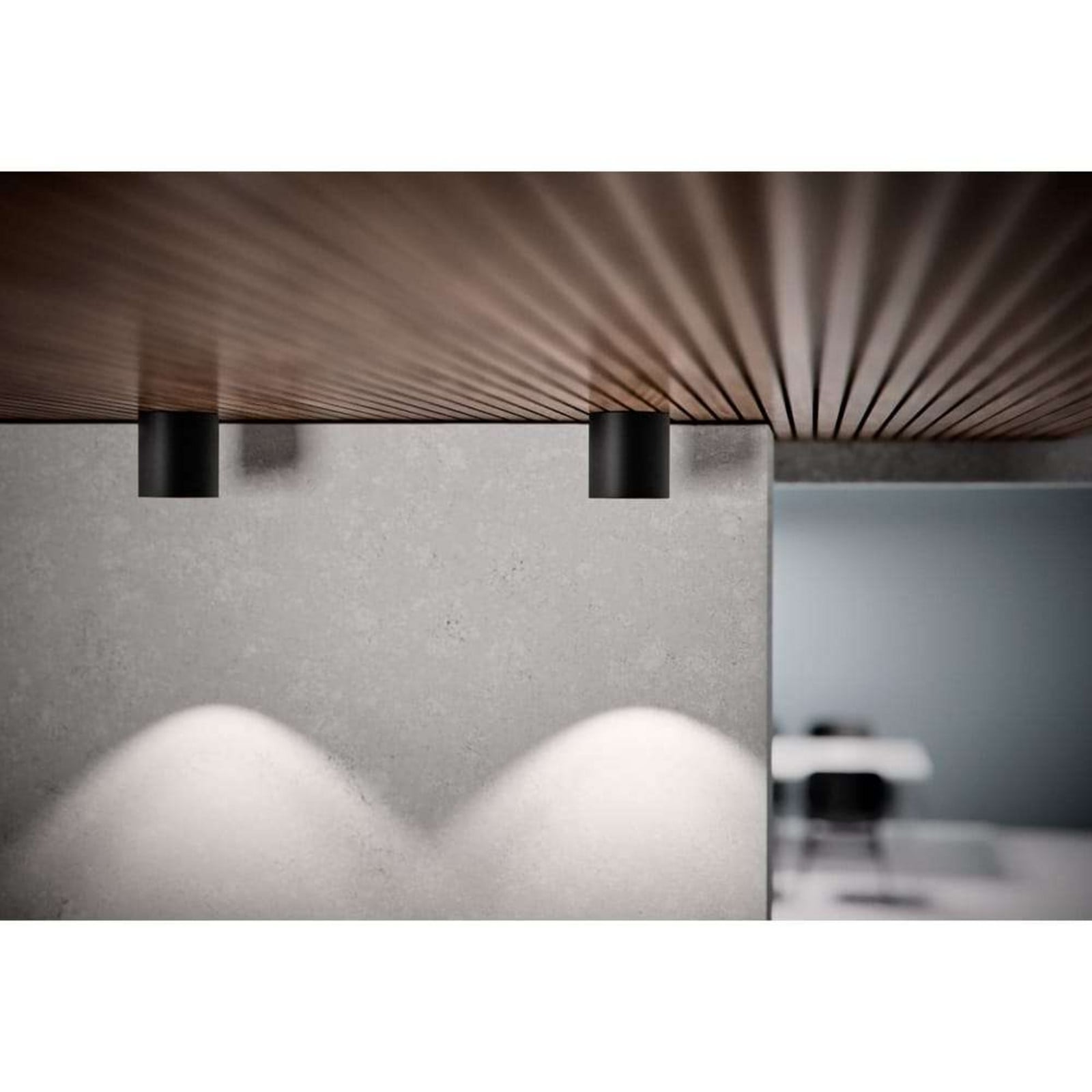 Lámpara de techo Solo 2 Round, negro/blanco, Ø 10 cm - Light-Point - Cocina - Aluminio