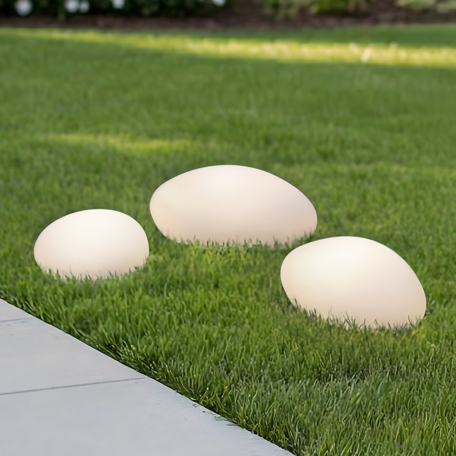 Lámpara decorativa LED solar Liedra, RGBW, juego de 3, atenuable - Lindby - Balcón - Moderno - Plástico