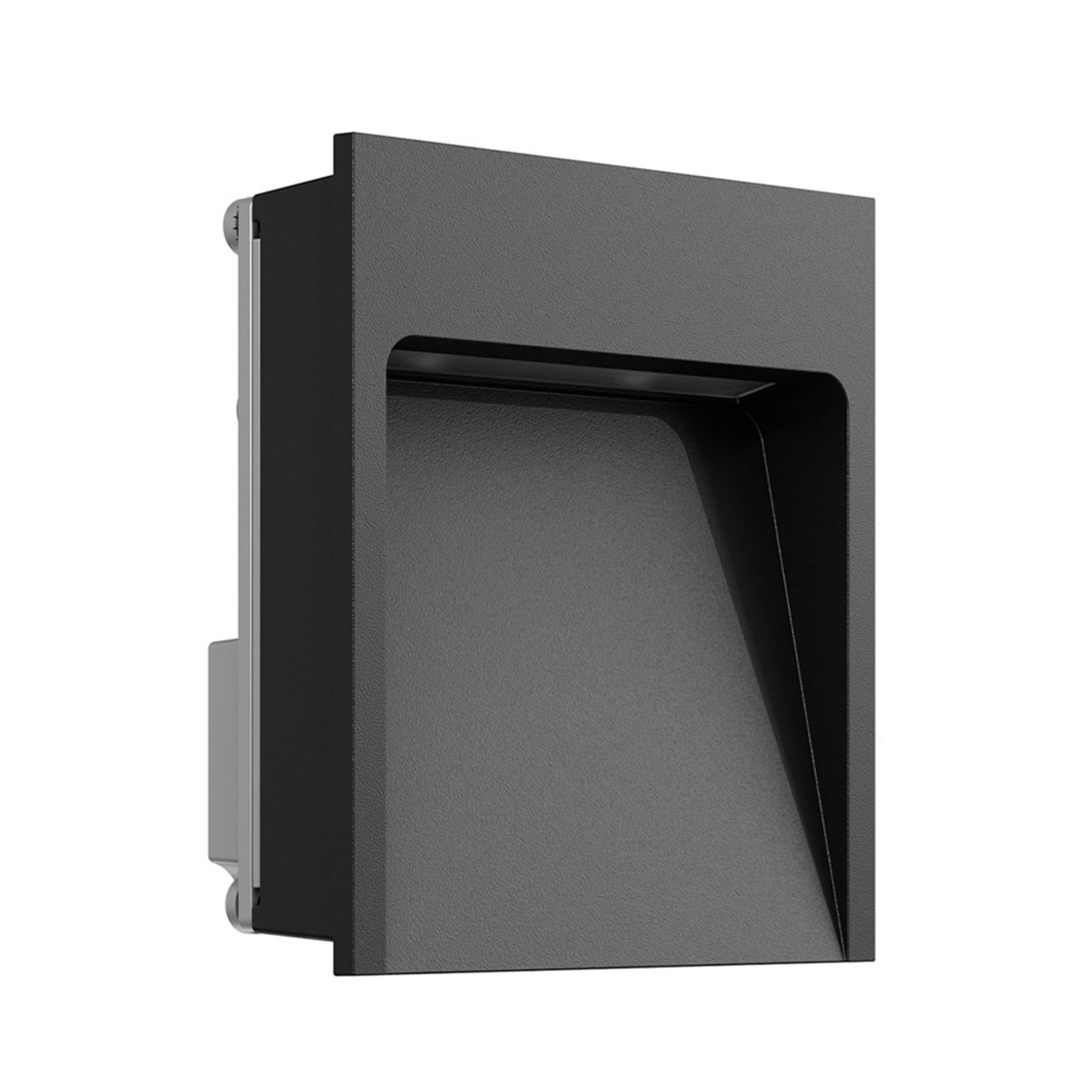Lámpara empotrada para exterior My Way, 110 x 100, 4000 K, negra - FLOS - Terraza - Metal