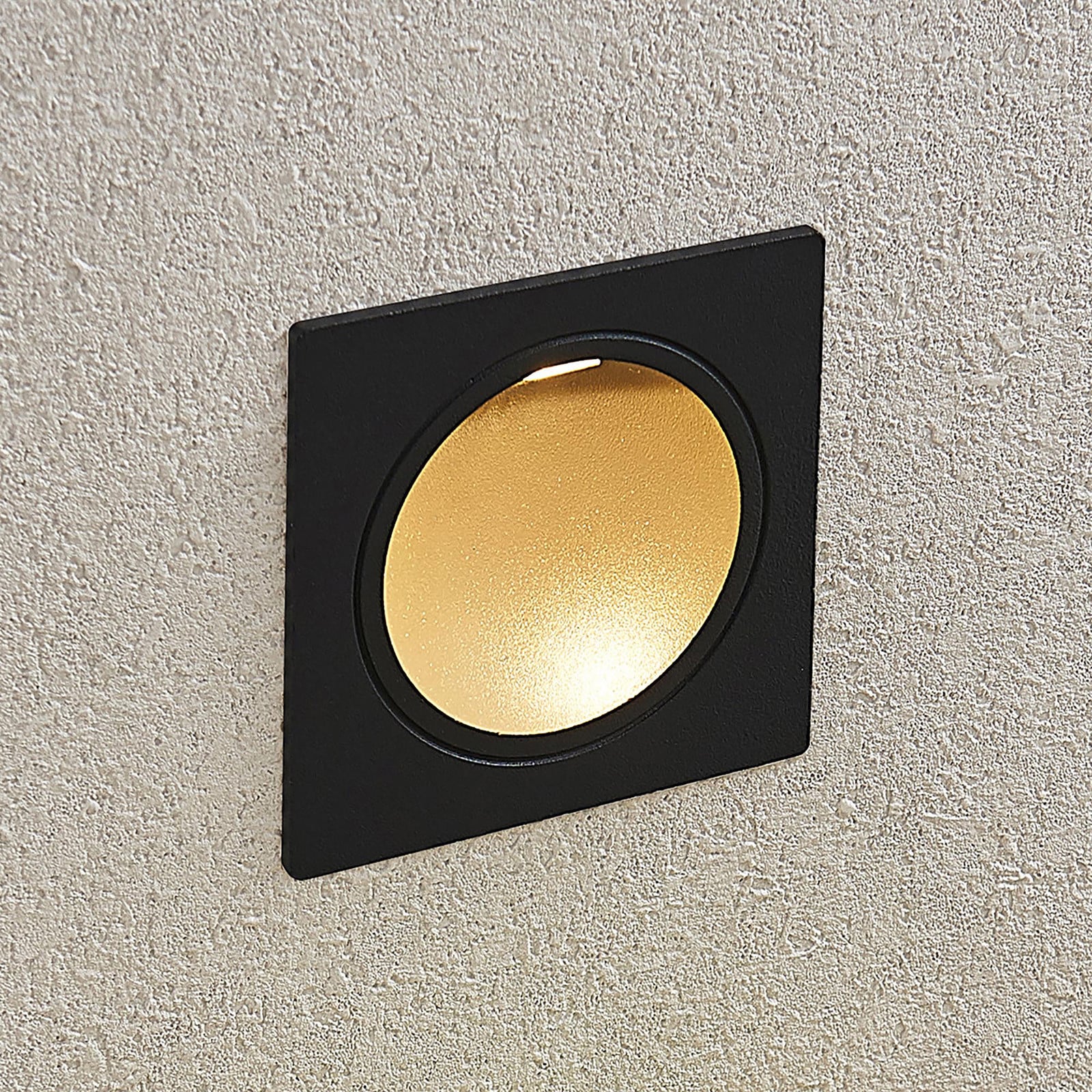 Lámpara LED empotrable para exterior Pordis, color gris oscuro - Lucande - Moderno - Metal - Angular