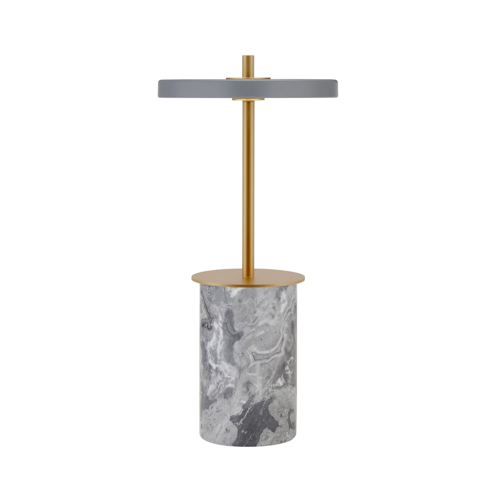 Lámpara recargable Asteria MOVE MINI gris mármol/latón IP44 - UMAGE - Sala de estar / salón - Diseño - Con pantalla