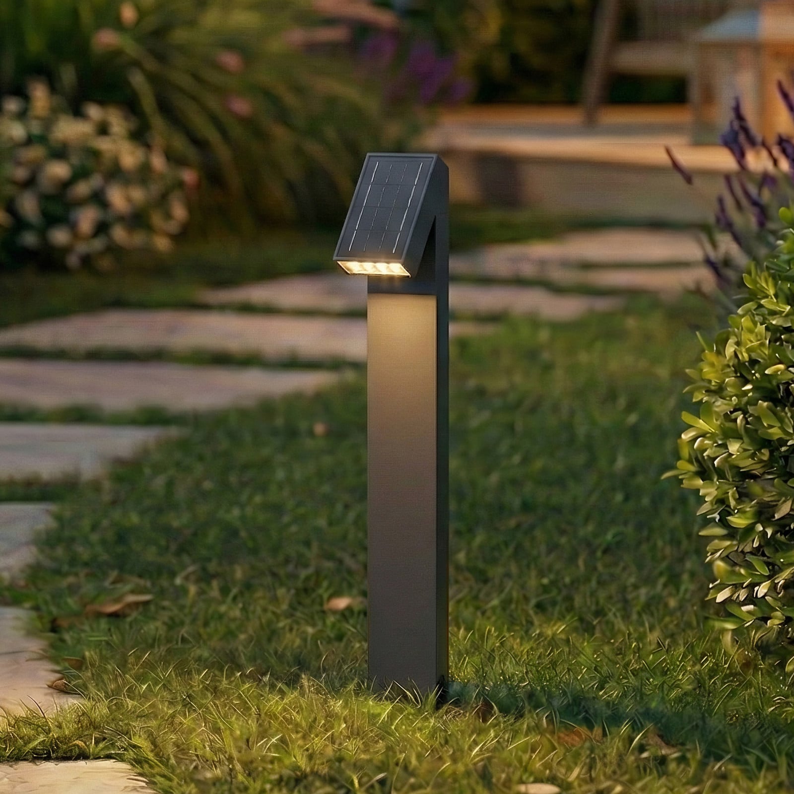 Lámpara solar LED Lestor, antracita, IP65, atenuable - PRIOS - Terraza - Moderno - Aluminio - Angular