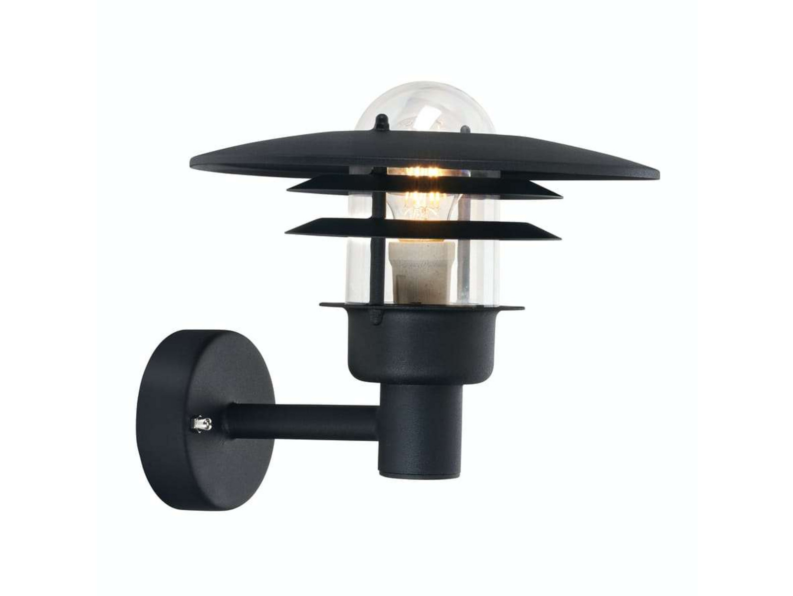 Larvik Aplique de Pared Exterior Black - Norlys - Terraza - Metal
