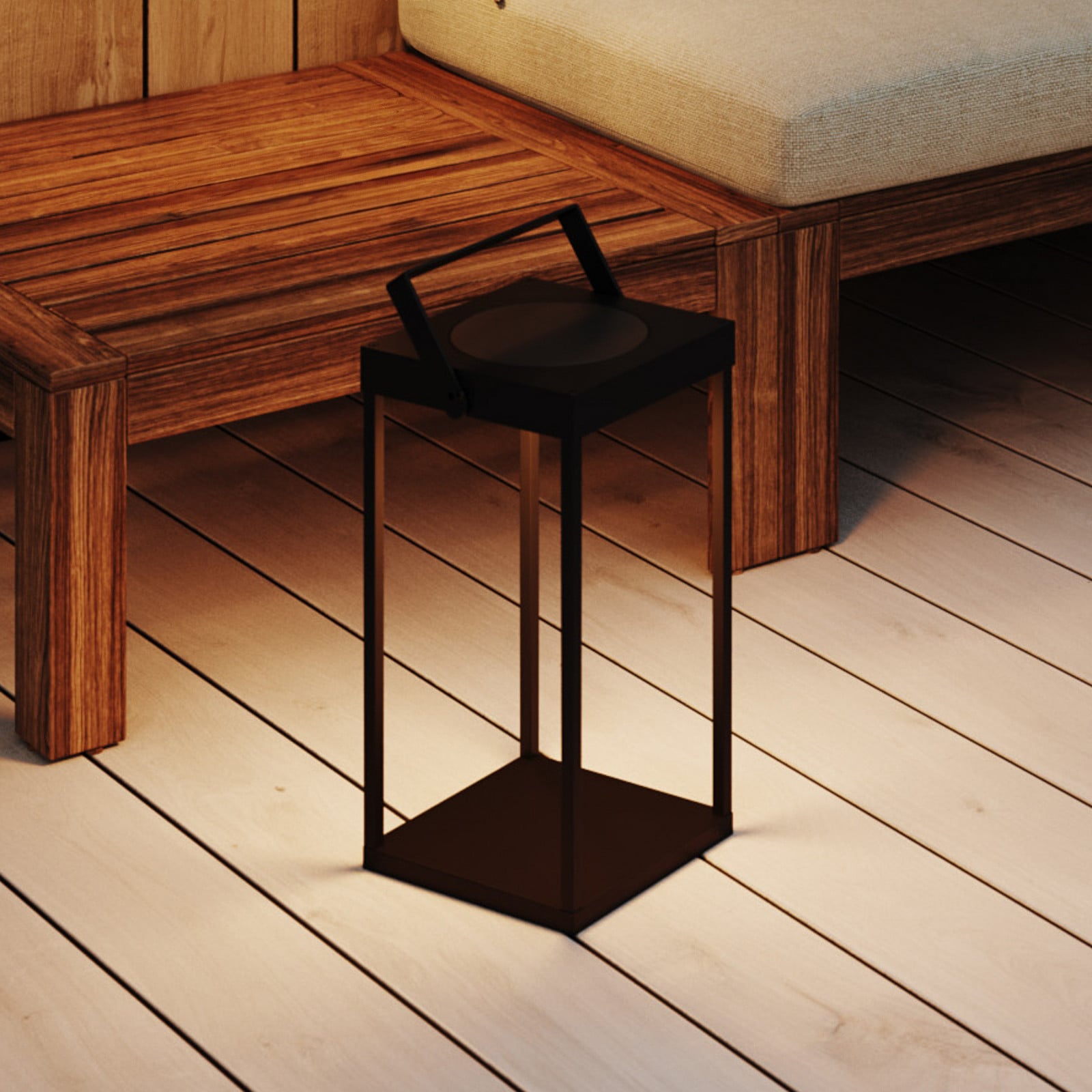 Linterna solar LED PURE, negra, USB, metal, altura 42 cm Markslöjd - Terraza - Moderno - Farol