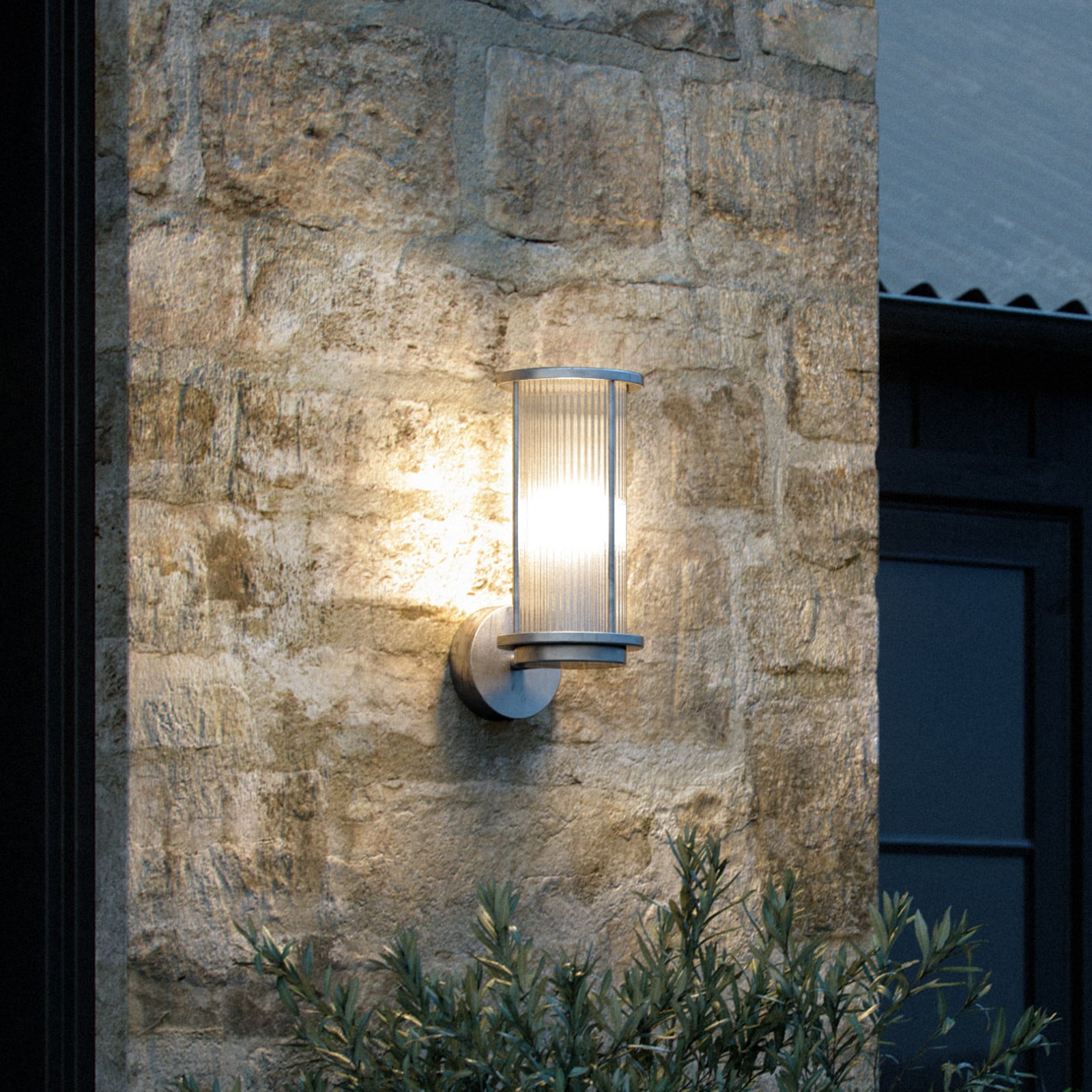 Linton Aplique Exterior Galvanized - Nordlux - Metal - Redonda
