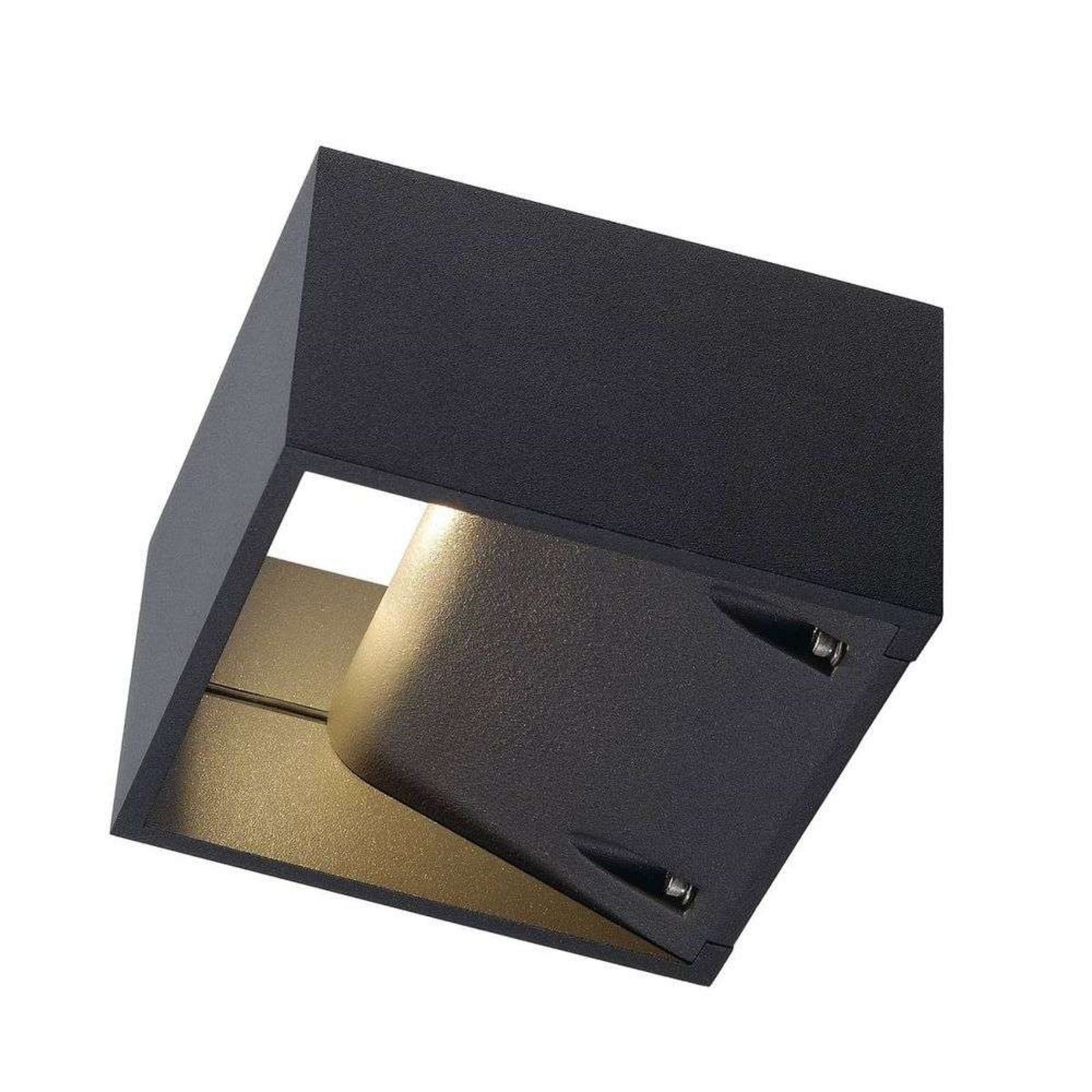 Logs Aplique de Pared Square LED IP44 Anthracite - SLV - Aluminio