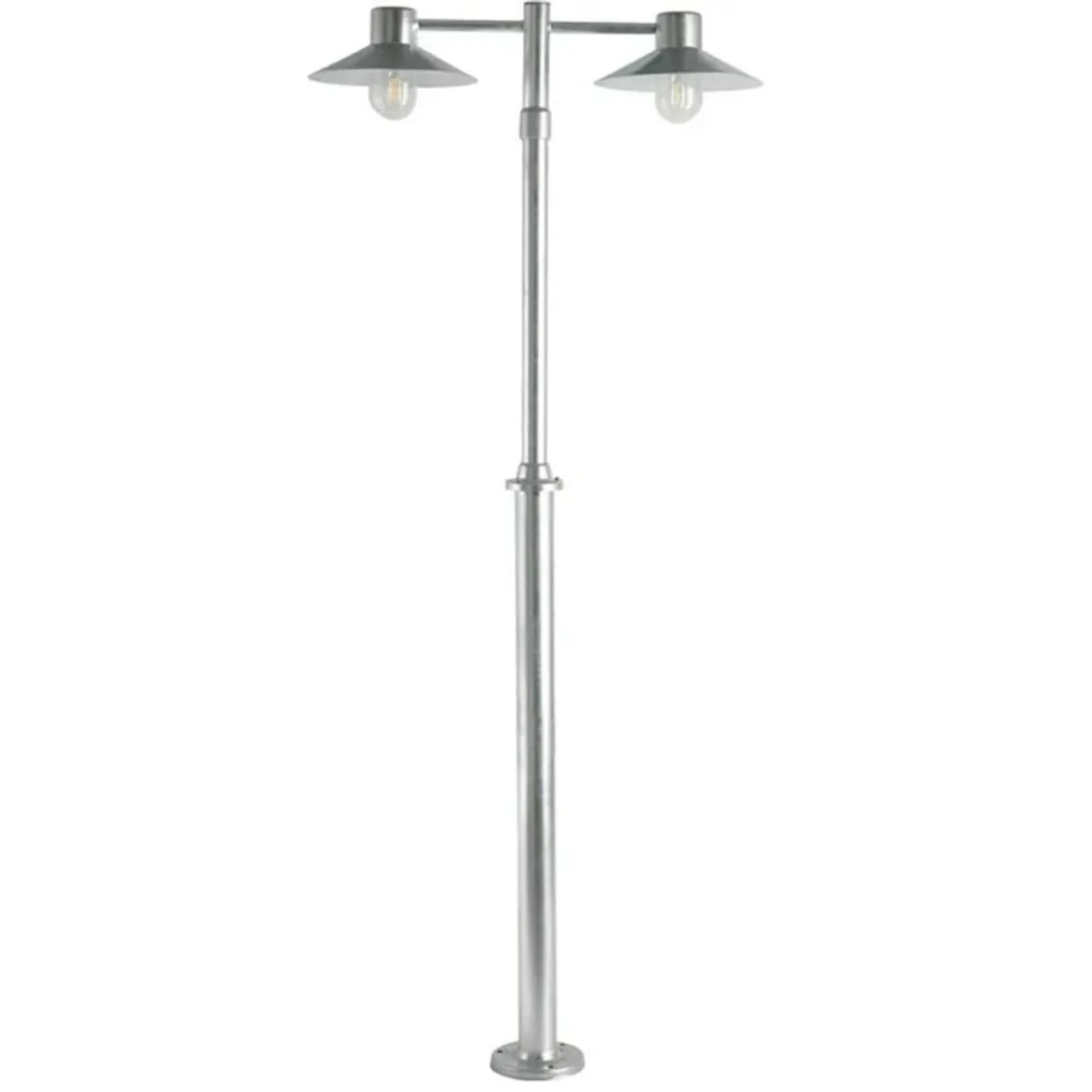 Lund 2 Lámpara Exterior tipo Farola con Anclaje para Hormigón Galvanizado - N Norlys - Terraza - Aluminio